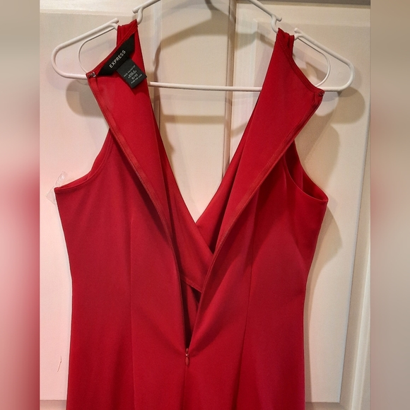 Express Red Wrap Front Sleeveless Dress size 9/10 - Picture 13 of 14